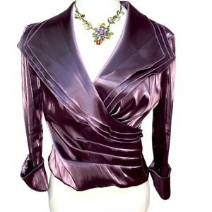 Cachet Shiny Purple Blouse